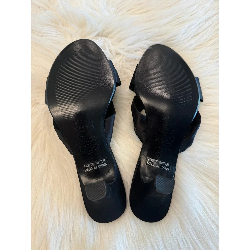 Mootsies Tootsies collection‎ black kitten heel pumps size 6 EUC